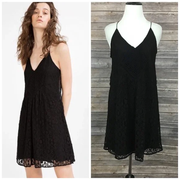 Zara | Dresses | Zara Black Lace Slip Dress | Poshmark Zara | Dresses | Zara Black Lace Slip Dress | Poshmark
